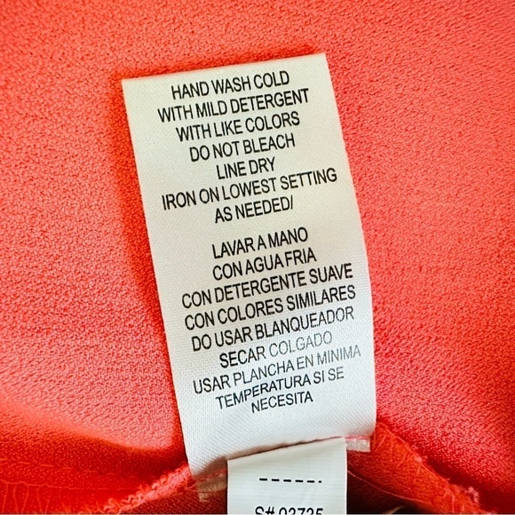 Studio One New York Women’s S/M Tan & Coral Color Block Sleeveless Dress - Picture 6 of 10